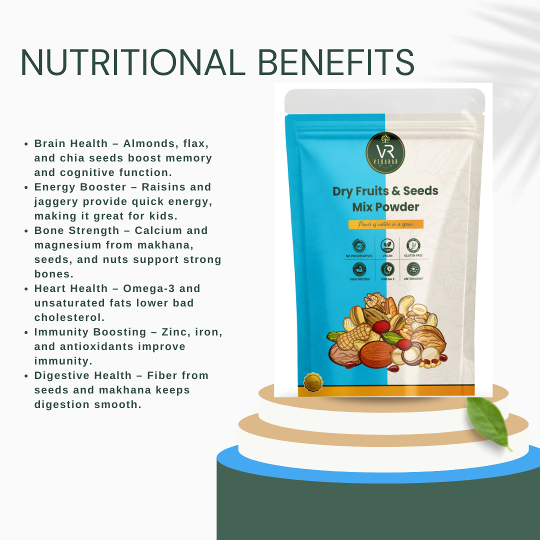 Vedahar Premium Nuts & Seeds Mix | Protein-Rich, Healthy Superfood for Daily Energy | No Preservatives & Gluten-Free